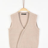 אפודת סריג מעטפת - אבן