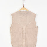 אפודת סריג מעטפת - אבן