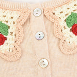 חולצת סריג עם צווארון סרוג - אבן