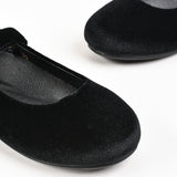 נעלי בובה עם תליון - שחור