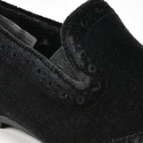 נעלי סירה עם גומי - שחור