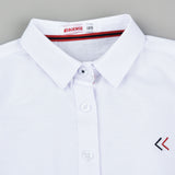 חולצת תלבושת עם רקמה - לבן