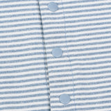 אוברול פסים עם כיתוב - תכלת