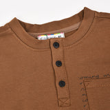 חולצת כפתורים עם כיס - קאמל