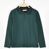 חולצת פולו עם צווארון - ירוק