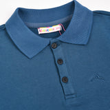 חולצת פולו עם צווארון - כחול