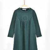 שמלת פוטר עם סמל - ירוק