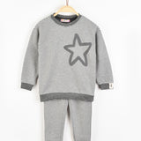 סט פיג'מת פסים - שחור