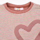 סט פיג'מת פסים - קורל