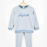 פיג'מת בייבי פסים - תכלת