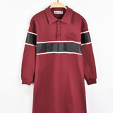 שמלת פוטר עם צווארון - בורדו