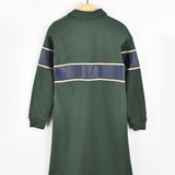 שמלת פוטר עם צווארון - ירוק