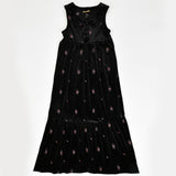 שמלת חלוק קטיפה - שחור