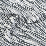 חולצה מודפסת מבד ריב - שחור