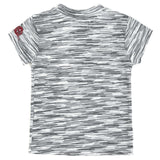 חולצה מודפסת מבד ריב - שחור