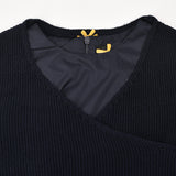 שמלת פליסה בשילוב סריג - נייבי