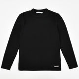 חולצת חצי גולף ריב - שחור