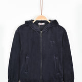 ז'קט קטיפה עם קפוצ'ון - נייבי