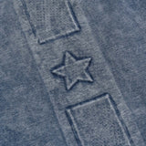 אוברול קצר עם רקמה - נייבי