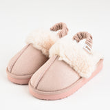 נעלי בית עם פרווה - ורוד