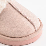 נעלי בית עם פרווה - ורוד