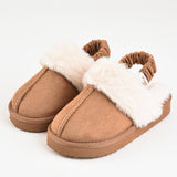 נעלי בית עם פרווה - קאמל