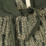 שמלת קומות בשילוב חולצת קשירה - ירוק