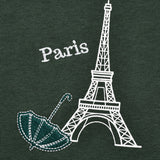 שמלת קפוצ'ון עם הדפס - ירוק