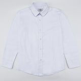 חולצה מכופתרת שרוול ארוך - לבן