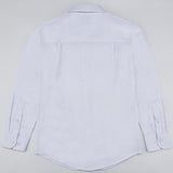 חולצה מכופתרת שרוול ארוך - לבן