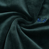 שמלת קטיפה משולבת - זית