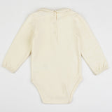 אוברול בייבי עם צווארון - שמנת