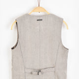 וסט קטיפה עם כפתורים - בז'