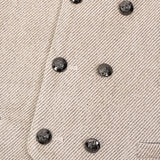 וסט קטיפה עם כפתורים - בז'