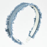 קשת ג'ינס עם פרנזים - תכלת