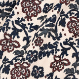 שמלה פרחונית בשילוב סריג - כחול