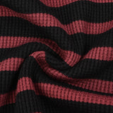 שמלת פסים עם קפוצ'ון - בורדו