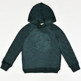 חולצת קטיפה עם קפוצ'ון - ירוק