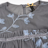 שמלת טול עם רקמה - אפור