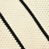 סוודר סריג פסים  - שמנת