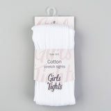 גרביון כותנה נמתח - לבן