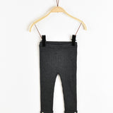 טייץ סריג עם כפתורים - אפור