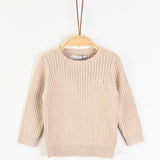 חולצת סריג ריב - שמנת