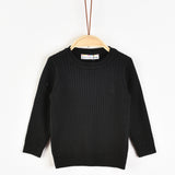 חולצת סריג ריב - שחור