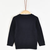 חולצת סריג ריב - נייבי