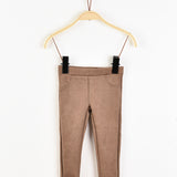 טייץ ארוך דמוי זמש - חום