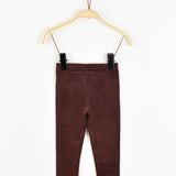 טייץ ארוך דמוי זמש - בורדו