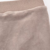 פיג'מת בייבי קטיפה עם דובי - חום