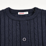 שמלת סריג מכופתרת - נייבי