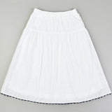 חצאית תחרה עם סיומת - נייבי